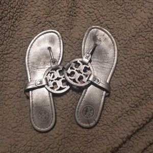 Silver Tory Burch Sandals